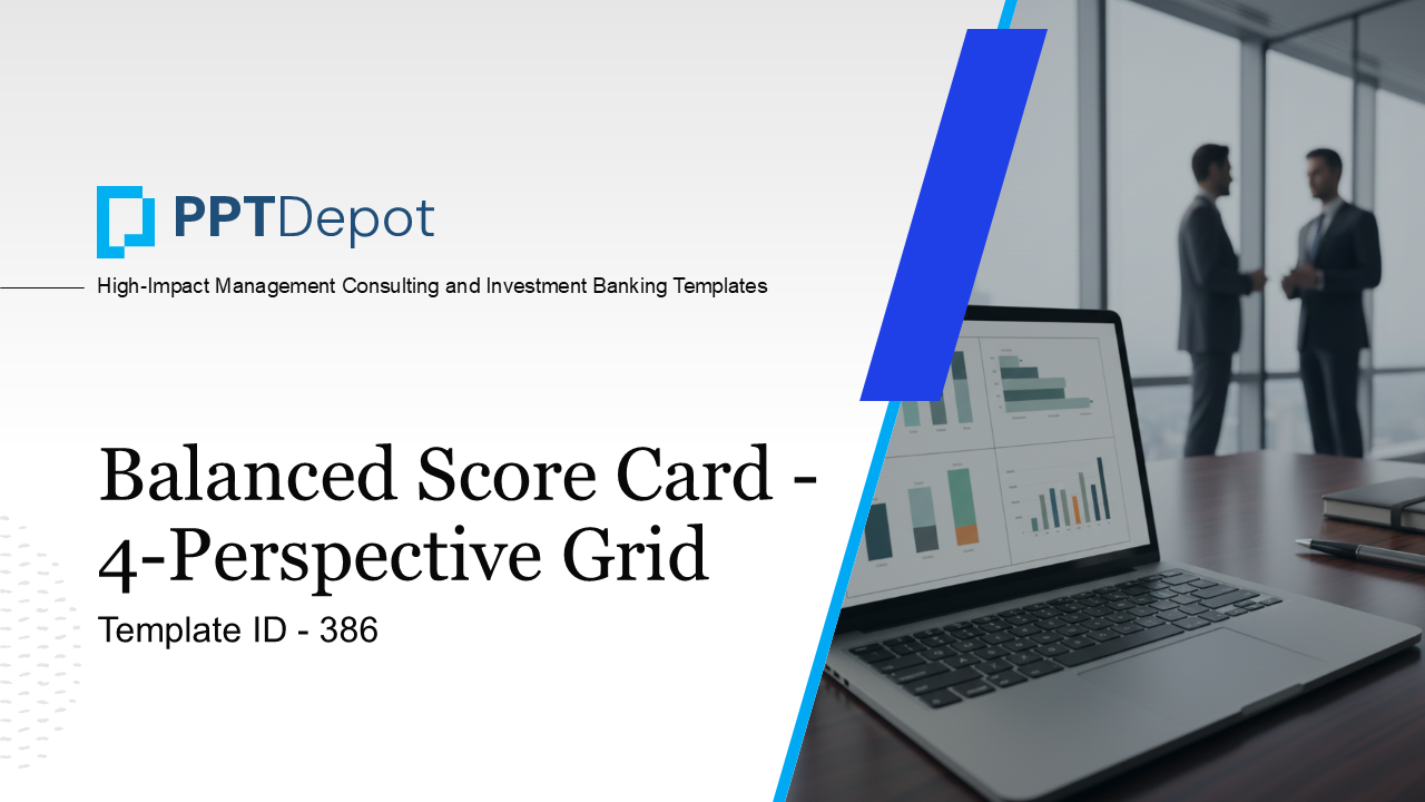 Balanced Scorecard (4-Perspective Grid) PPT Slide 1