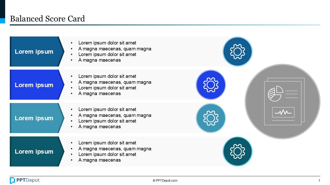 Balanced Scorecard (4-Perspective Grid) PPT Slide 2