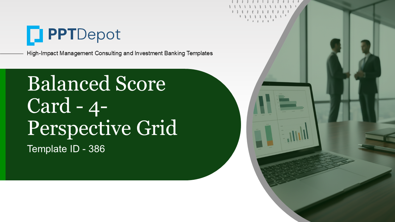 Balanced Scorecard (4-Perspective Grid) PPT Slide 1