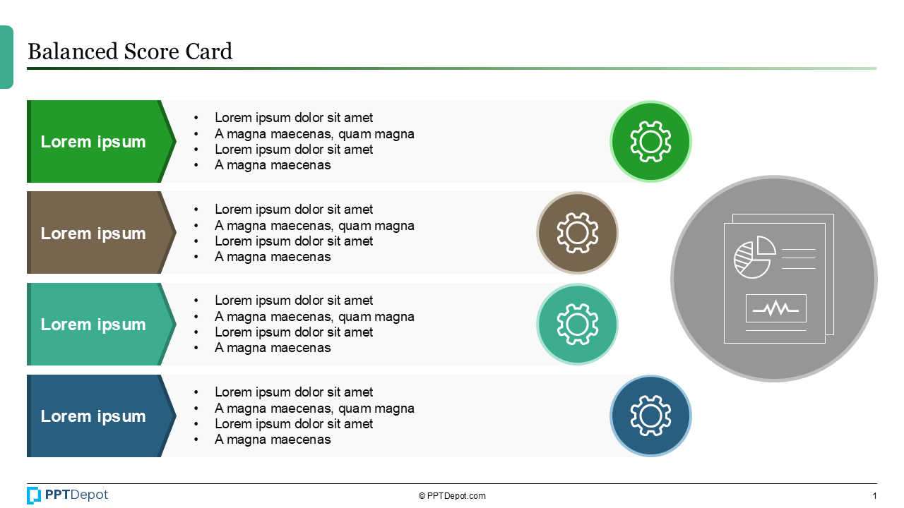 Balanced Scorecard (4-Perspective Grid) PPT Slide 2