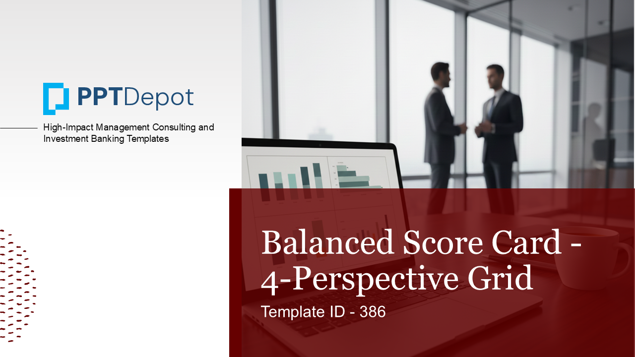 Balanced Scorecard (4-Perspective Grid) PPT Slide 1