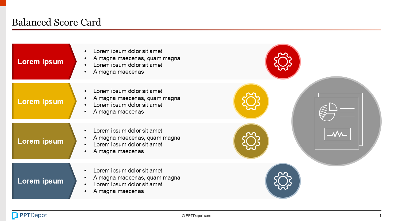 Balanced Scorecard (4-Perspective Grid) PPT Slide 2