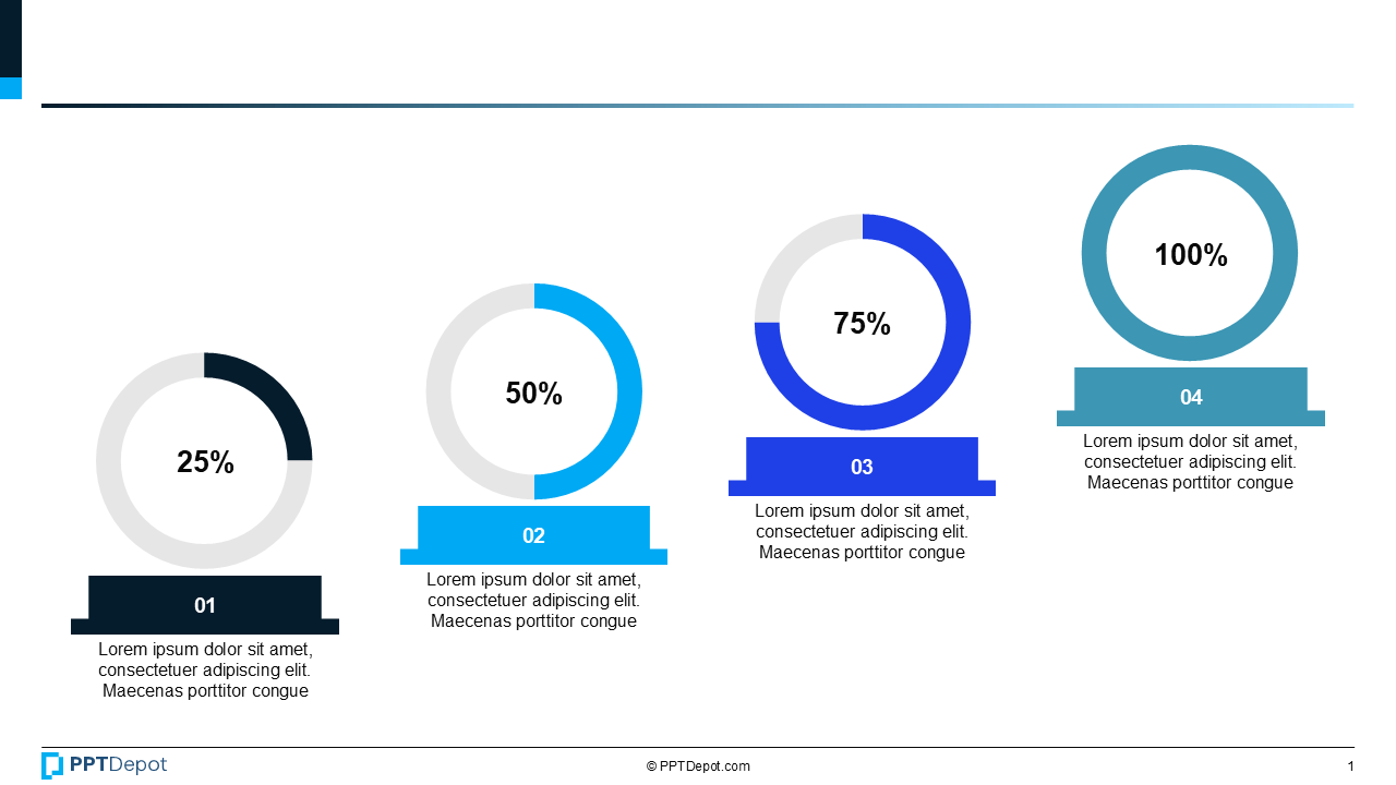 Donut Ring with Central KPI Value PPT Slide 2
