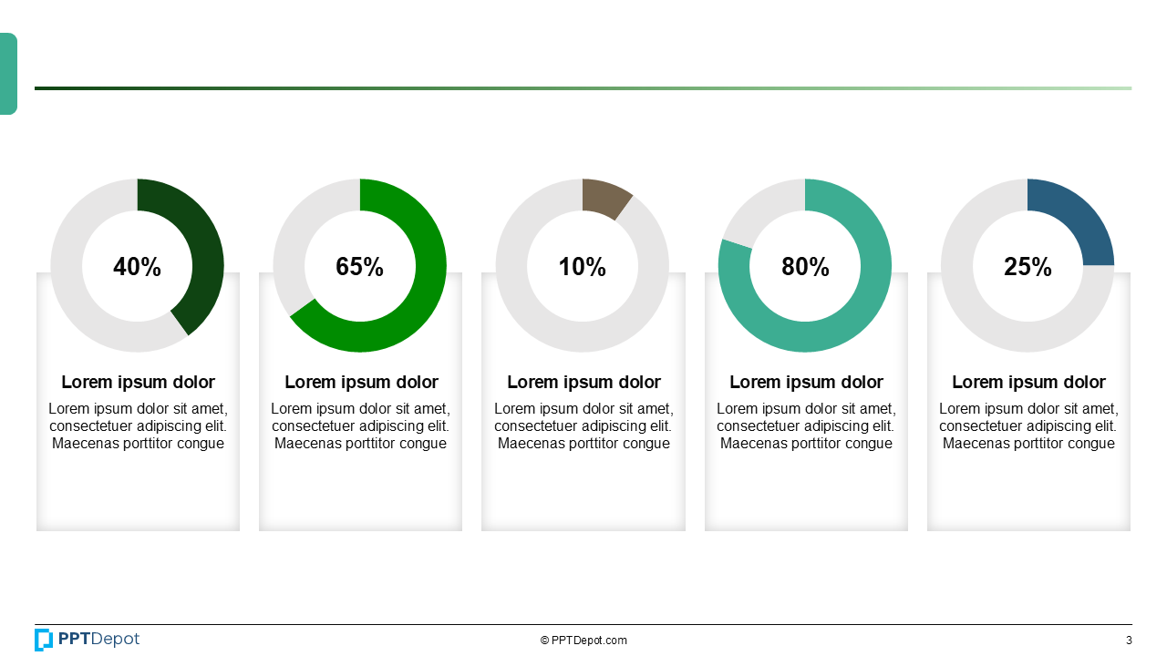 Donut Ring with Central KPI Value PPT Slide 4