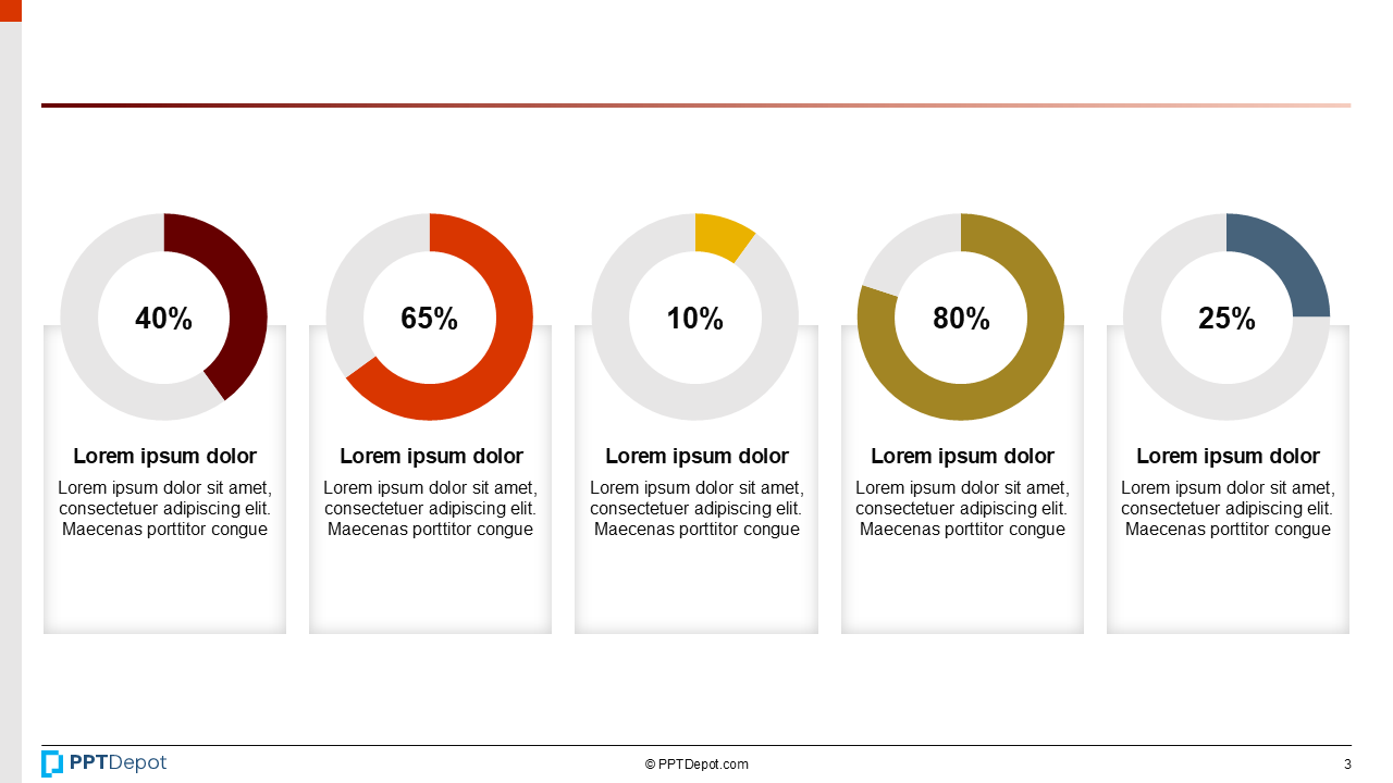Donut Ring with Central KPI Value PPT Slide 4