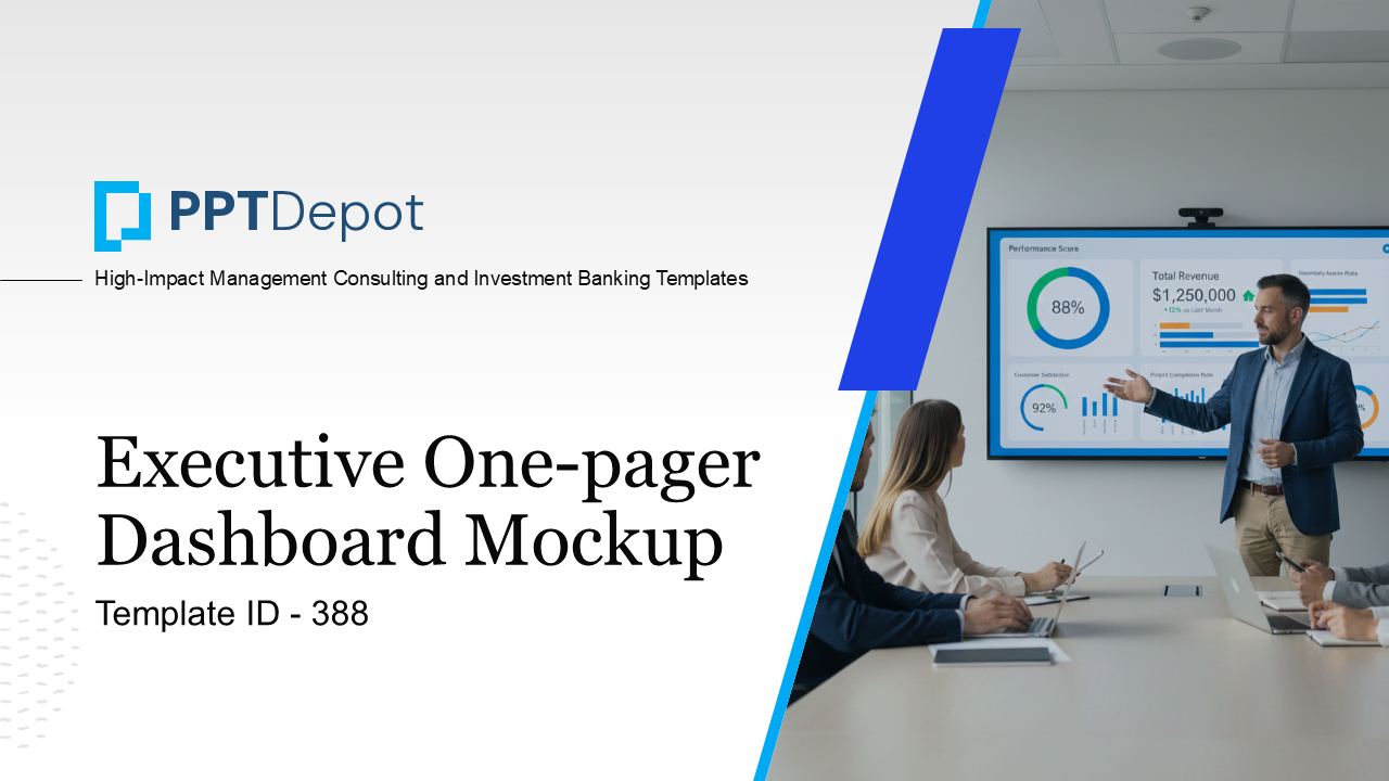 Executive One-Pager Dashboard PPT Slide 1