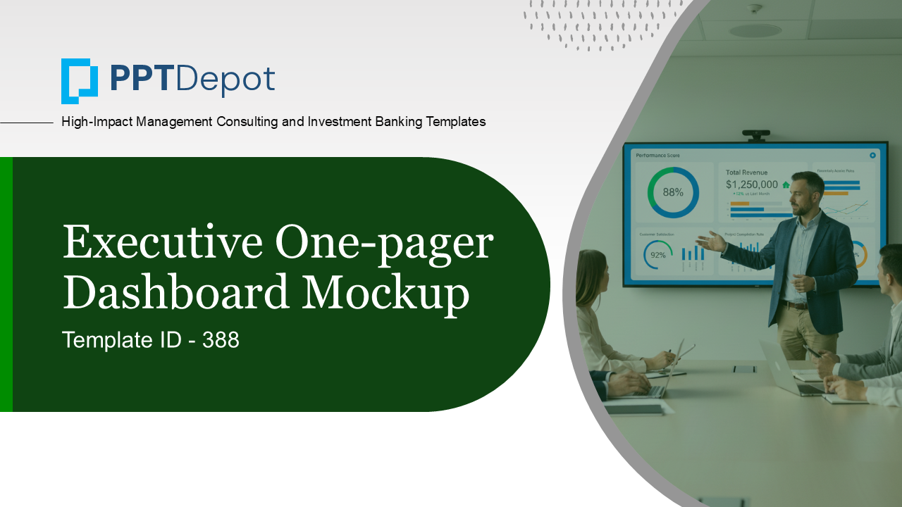 Executive One-Pager Dashboard PPT Slide 1