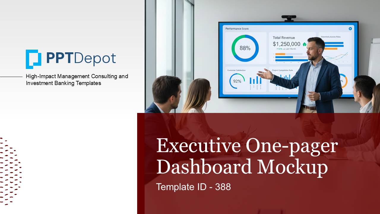 Executive One-Pager Dashboard PPT Slide 1