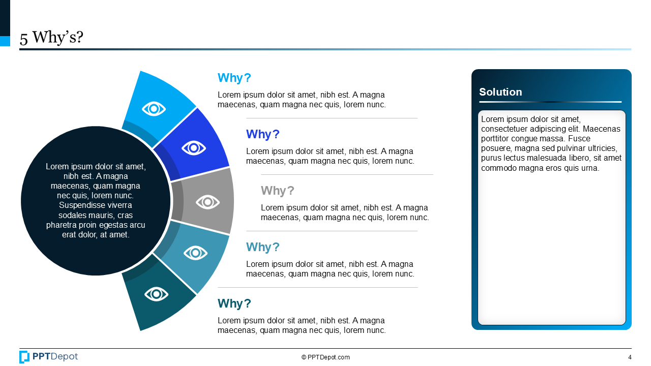 5 Whys Stack for a Missed Target PPT Slide 3