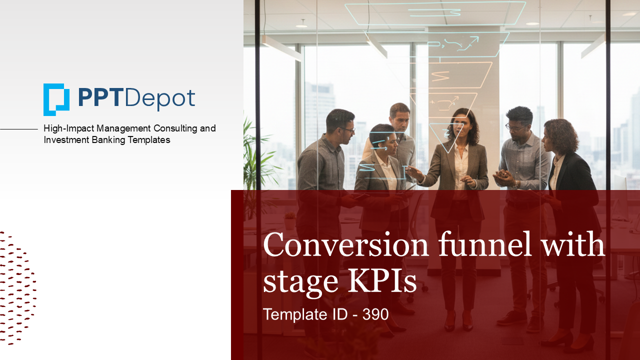 Conversion Funnel with Stage KPIs PPT Slide 1