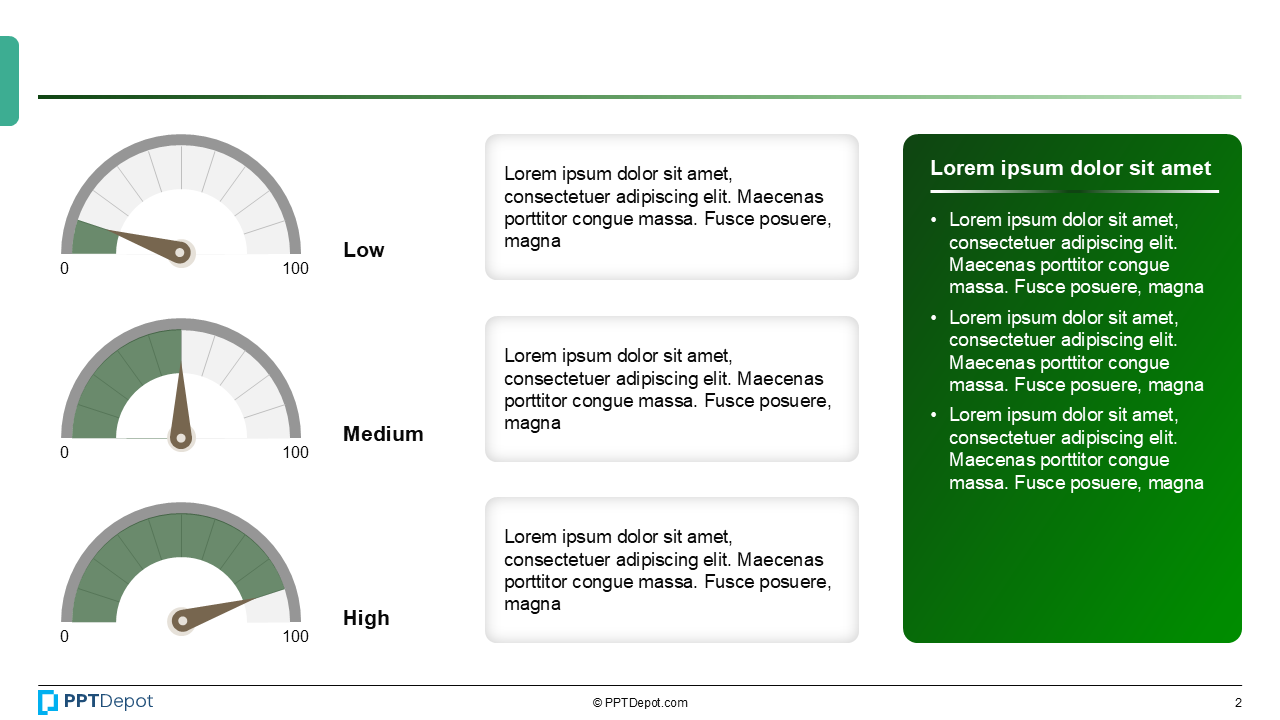 Speedometer Gauge PPT Slide 3