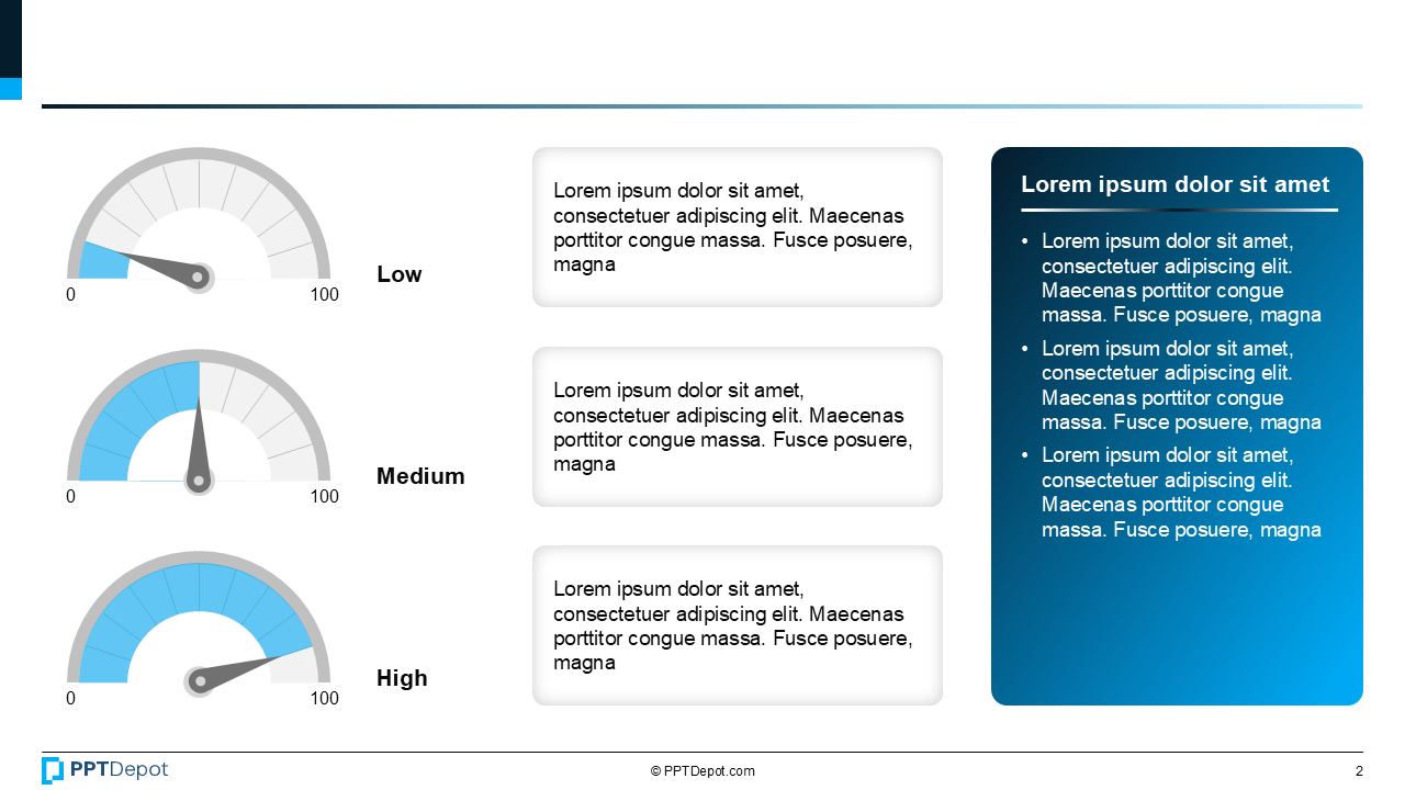 Speedometer Gauge PPT Slide 3