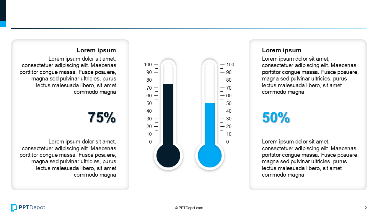 Thermometer Progress Visual PPT Slide 3