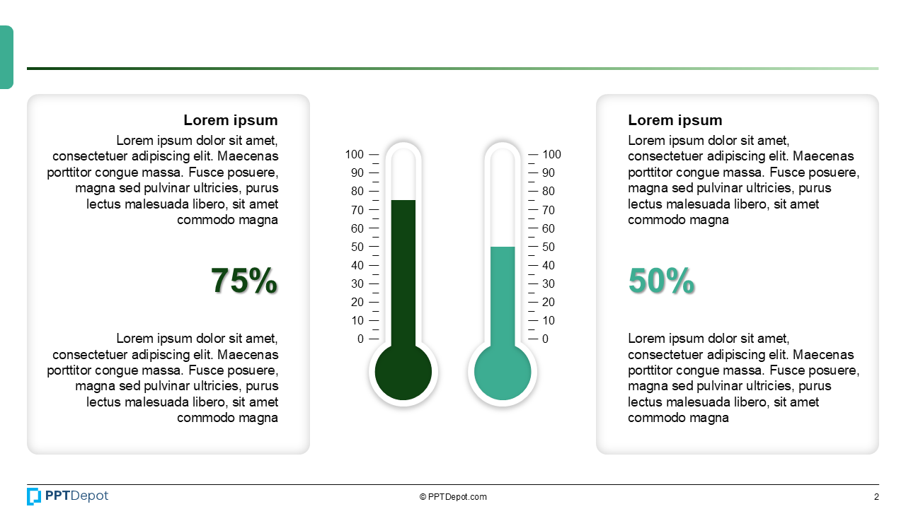 Thermometer Progress Visual PPT Slide 3
