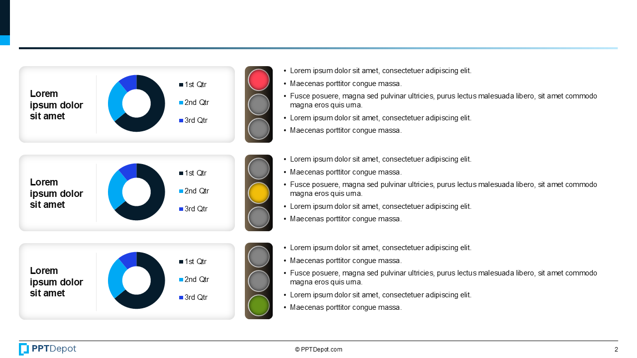 Traffic Light RAG Indicators PPT Slide 3