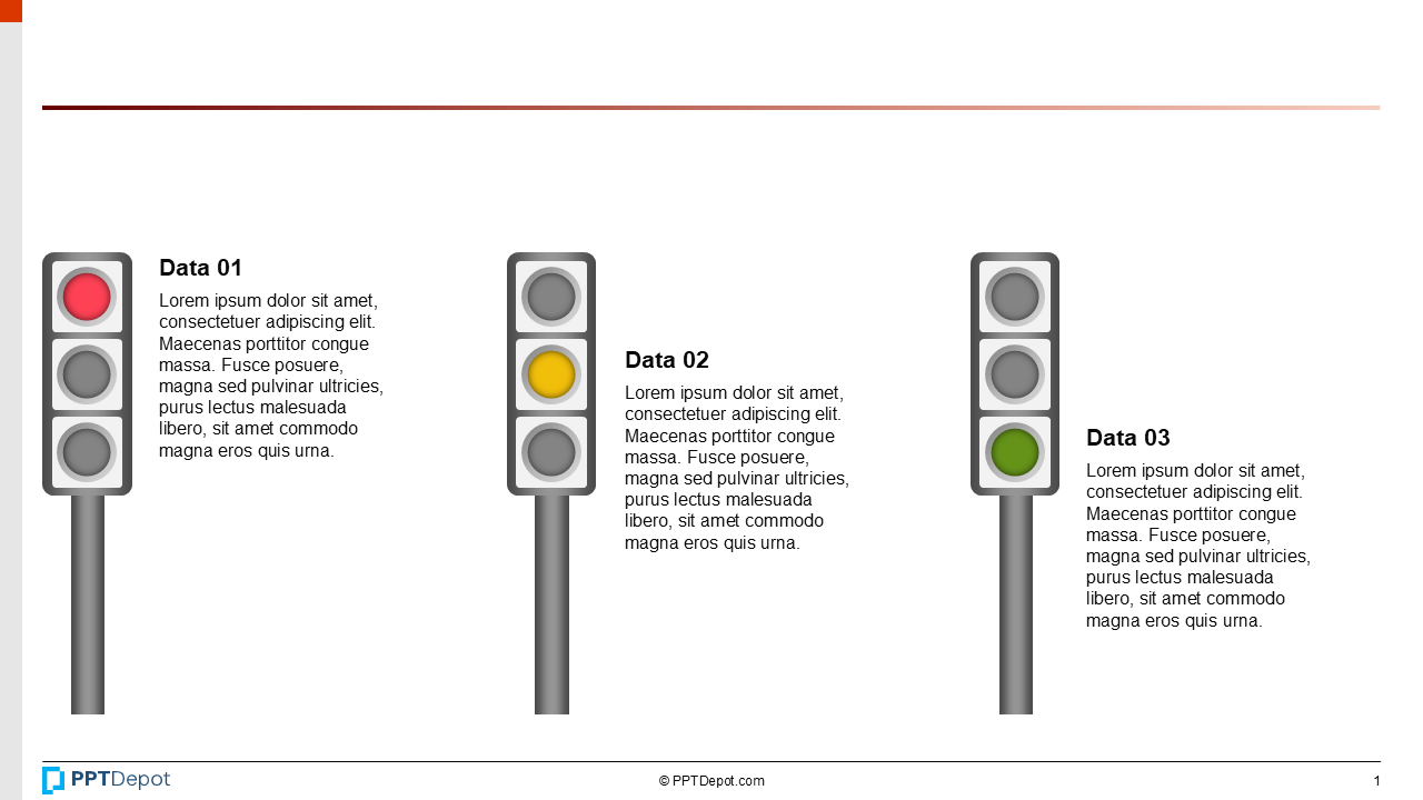 Traffic Light RAG Indicators PPT Slide 2