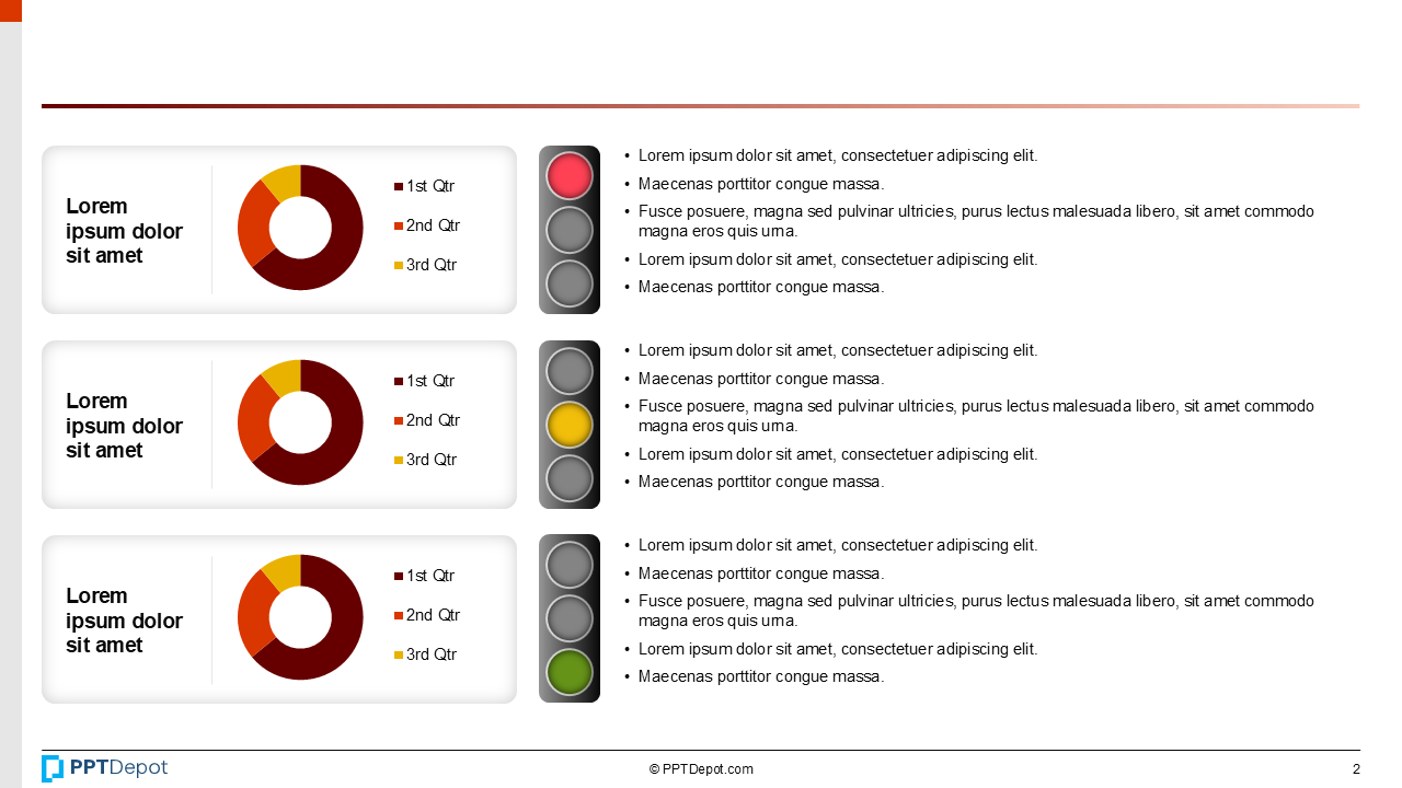 Traffic Light RAG Indicators PPT Slide 3