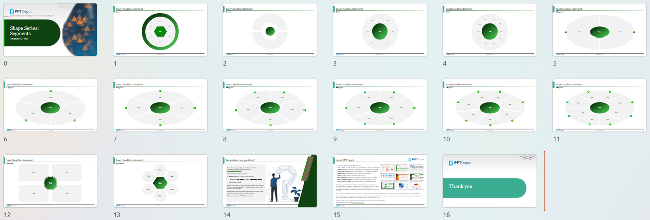 Shape Series: Segments PPT Slide 4