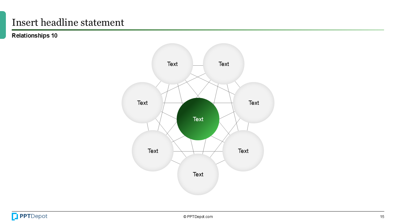 Shape Series: Relationship, Network, & Venn Diagrams PPT Slide 4