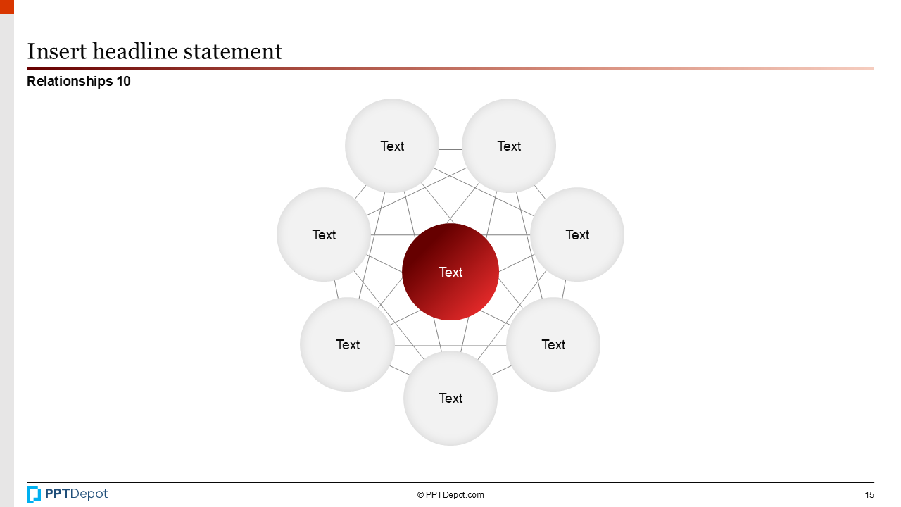 Shape Series: Relationship, Network, & Venn Diagrams PPT Slide 4